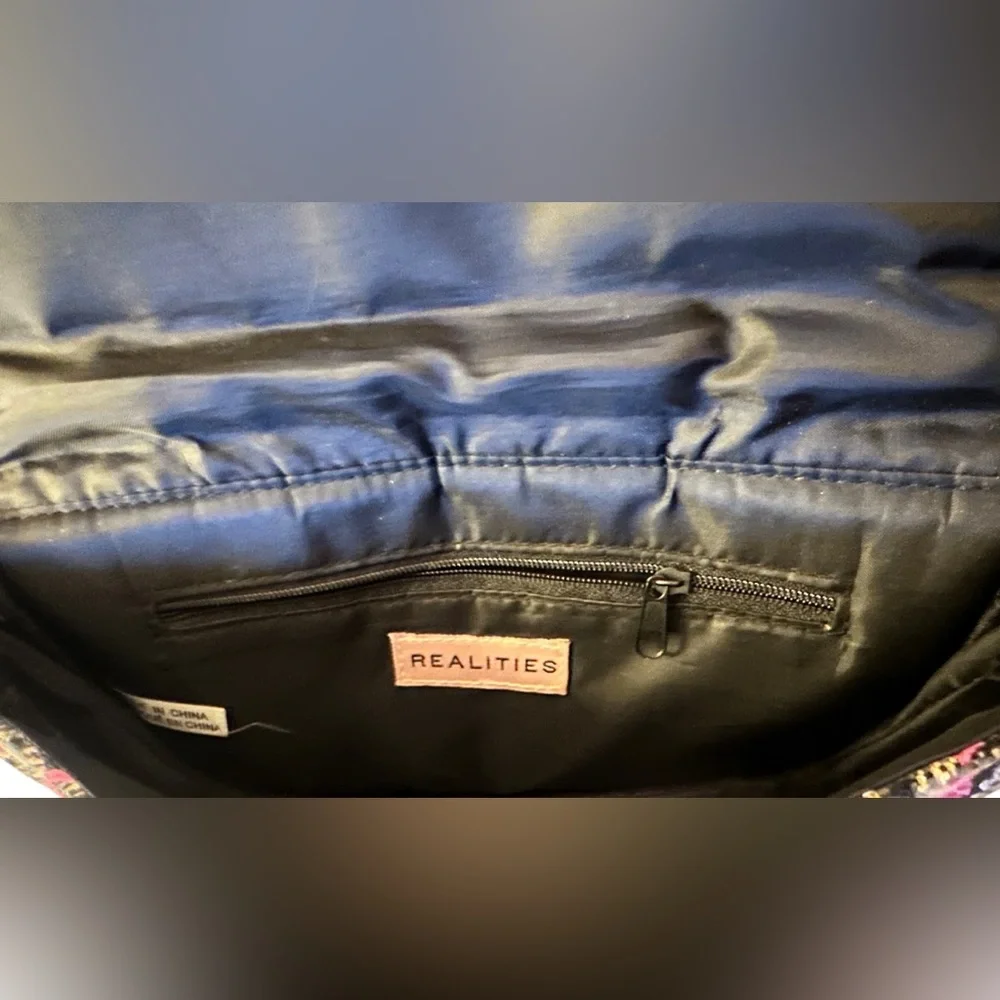 Realities Vintage Y2K Tweed Crossbody Bag